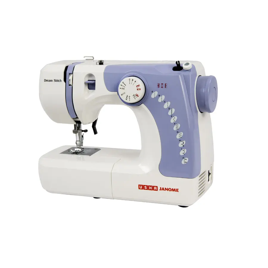 Usha Janome Dream Stitch | 7-Stitch Automatic Zigzag Sewing Machine | 14 Stitch Functions | Free Arm & 4-Step Buttonhole, view 2