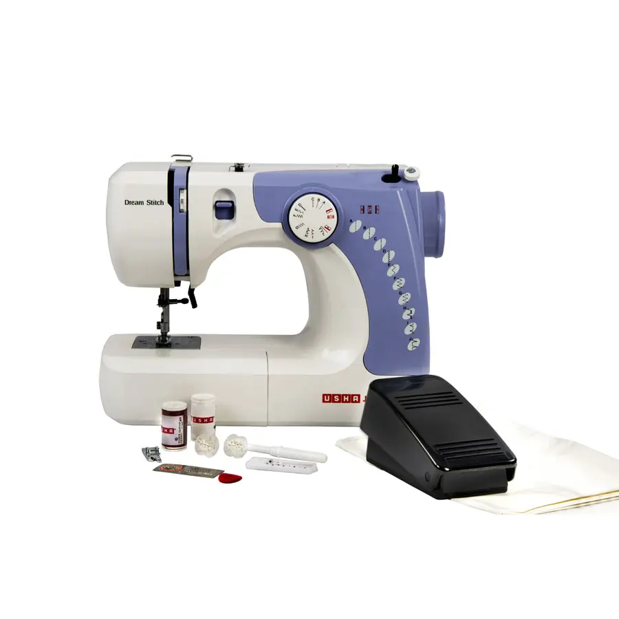 Usha Janome Dream Stitch | 7-Stitch Automatic Zigzag Sewing Machine | 14 Stitch Functions | Free Arm & 4-Step Buttonhole, view 5