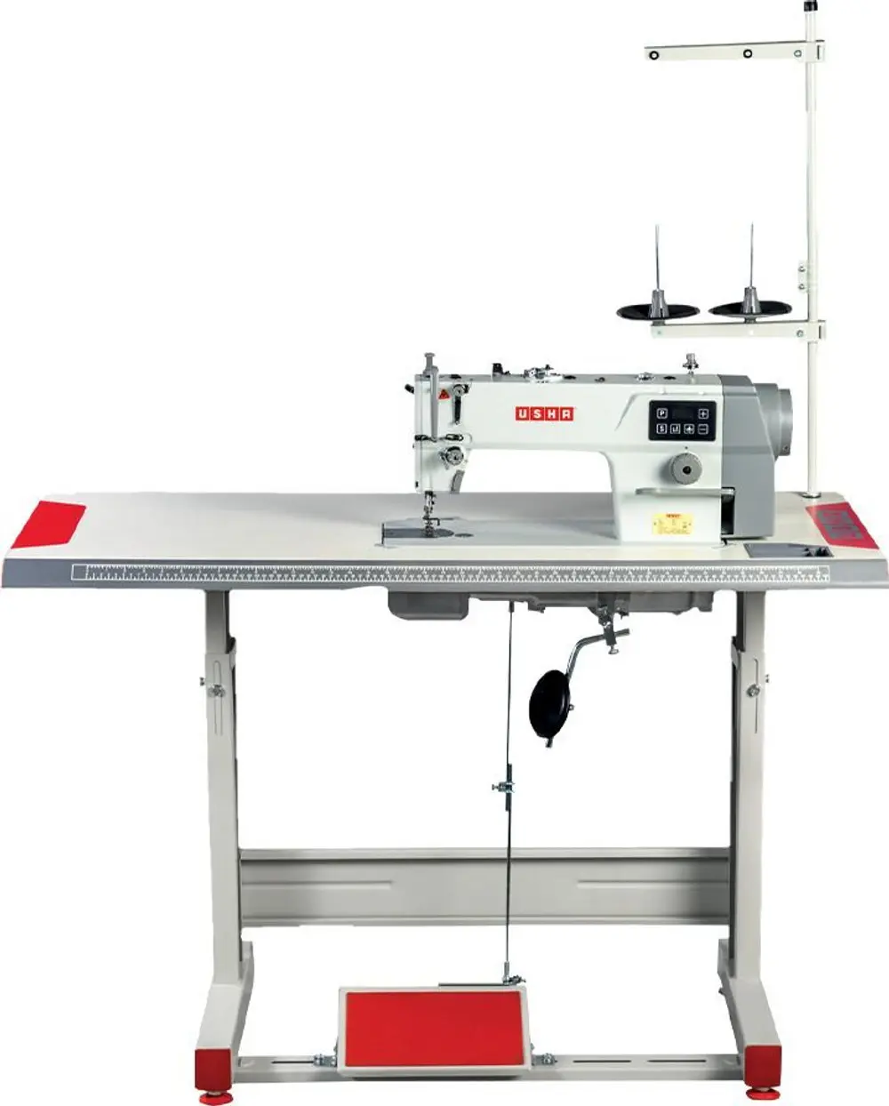 Usha S2 | Direct-Drive Single-Needle Lockstitch Machine Without Trimmer | 5,000 SPM | With Stand & Table, view 3
