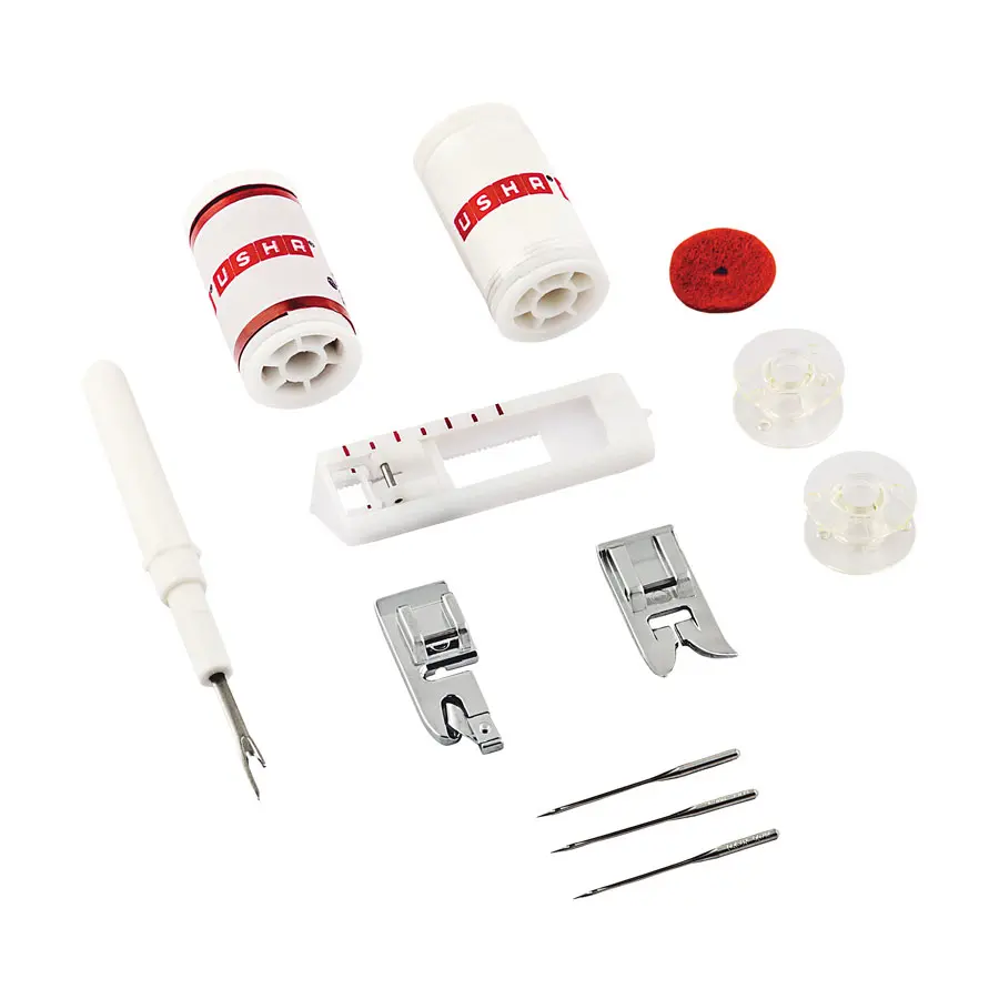 Usha Janome Marvela | 7-Stitch Automatic Zigzag Sewing Machine | 14 Stitch Functions | Free Arm & 4-Step Buttonhole, view 2